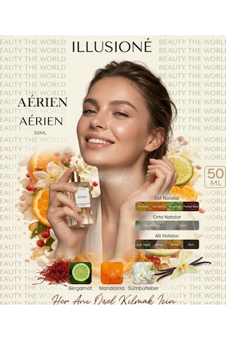 Illusioné Aérien 50 Ml Özel Seri Bayan Parfüm - Kalıcı Ve Çiçeksi Notalar