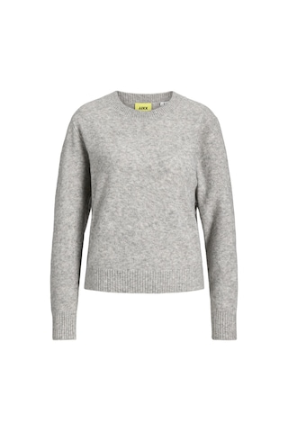 Jack & Jones Kadin Bisiklet Yaka Triko Kazak - Elba - 12301111 Light Grey Melange