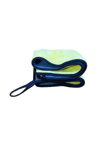 Autofresh Çift Kat Mikrofiber Oto Kurulama Havlusu 30x60 Cm 800gsm Kenarı Biye Gri Sarı