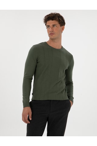 Pierre Cardin Erkek Koyu Haki Kazak /triko 50315584-vr111 Koyu Haki