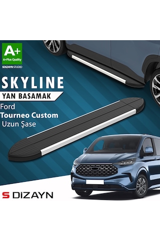 S-dizayn Ford Tourneo Custom 2 Skyline Aluminyum Yan Basamak 263 Cm 2023 Üzeri A+ Kalite
