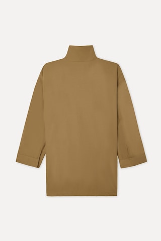 Mudo Kadın Kadın Bej Rengi Oversize Dik Yaka Uzun Trençkot 1271859 Koyu Bej