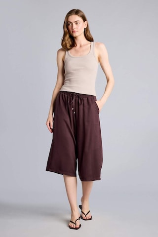 Defacto Yüksek Bel Crop Fit Kahverengi Belmando Kapri I6798az26smbn340 Kahve-bn340