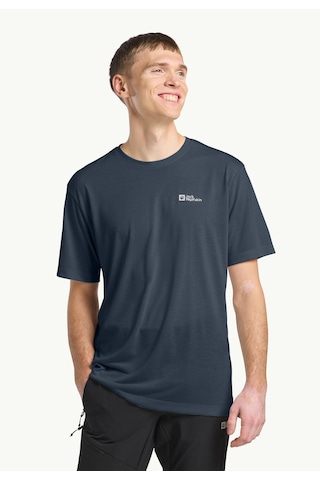 Jack Wolfskin Vonnan S S T M Erkek T-shirt-29779 Koyu Gri