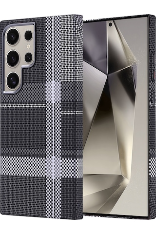 Galaxy S24 Ultra Uyumlu Kılıf Magsafe Şarj Özellikli Karbon Fiber Görünümlü Zore Nekst Kapak - Yeşil Yeşil