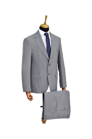 Suitmen Erkek 4 Drop Çift Yırtmaçlı Takım Elbise Bgl-st04565 Açık Gri