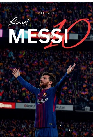 Lionel Messii Barcelona Siyah Çerçeveli Tasarım Tablo Futbol Poster