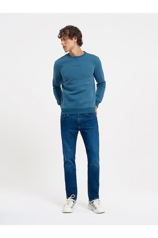 Regular Fit Erkek Sweatshirt Mavi