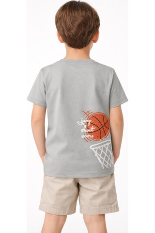Yale Kids 3-8 Yaş Erkek Çocuk Tişört Gri