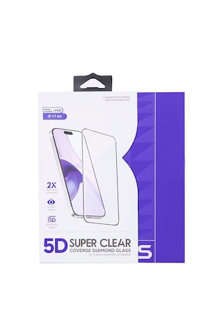 Bloominbag 5d Full Cover Temperli Cam Apple Uyumlu iPhone 17 Air Ekran Koruyucu
