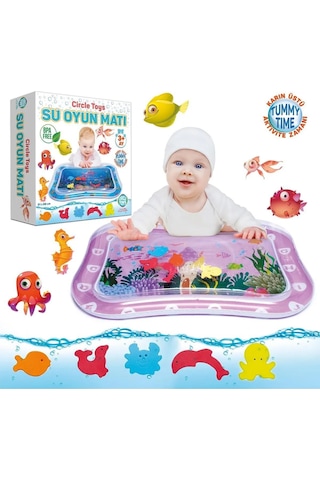 Mashotrend Pembe Bebek Su Oyun Matı Karın Üstü Aktivite Zamanı - Sulu Mat - Bebek Matı Bebek Halı