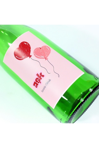 Sevgililer Günü Konseptli Sosluk Yeşil 750 Ml Akıtıcılı Kalp Balonlar Yeşil