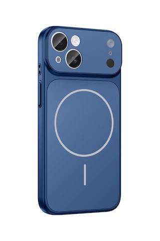 Apple Uyumlu iPhone 14 Kılıf M-safe Şarj Özellikli Kamera Korumalı Kapak Ryc / Formen Mavi