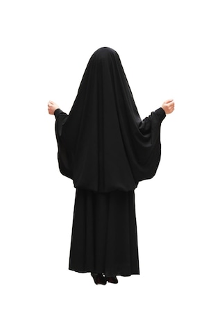 Çarşaf İpek Bütün Peçeli Sultanbaş Siyah