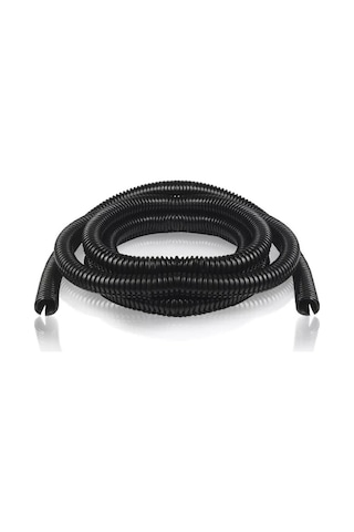 29mm Kablo Tesisat Gizleme Düzenleme Spiral Yarıklı Hortum Siyah Renk 10 Metre