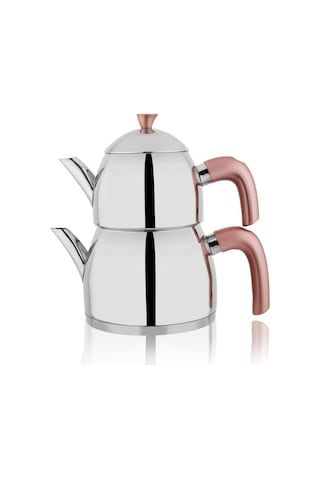 Schafer Alexa Aile Boyu Çelik Çaydanlık Takımı-4 Parça-Rose gold Rose Gold