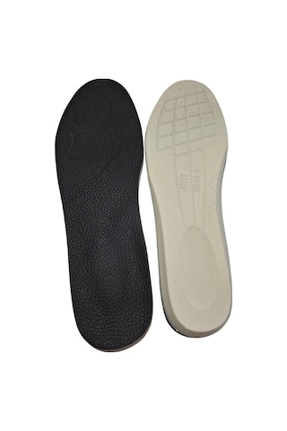 Erkek Ortopedik Hakiki Deri Tabanlık Siyah - 41 - 42