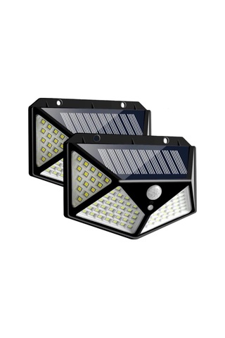 Hubrendy Kargo Projektör 100 Ledli Işık Sensörlü Güneş Enerjili Solar Lamba