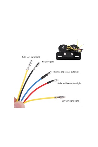 Yaozixa 12v 39 Led Atv, Dirt Bike Ve Motosikletler İçin Su Geçirmez, Şok Dayanıklı Tekerlek Arka Fren Ve Sinyal Lambası Smoke Lens