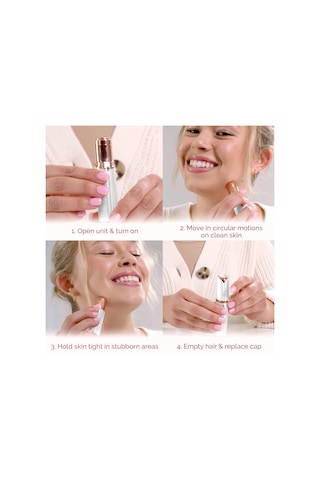 Moveevo Kadınlar İçin Tüy Alma Aleti Başlığı Yıkanabilir Sessiz Ağrısız Elektrikli Tıraş Makinesi 106 Mavi + İki Yedek Başlık