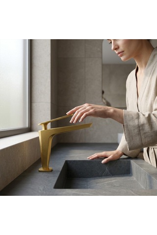 Fg-4112 Mat Altın Lavabo Bataryası