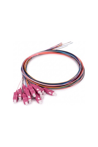 Alfafonet Sc/pc Multimode Loose Buffer Om4 2 Metre Fiber Optik Pigtail 12 Renk