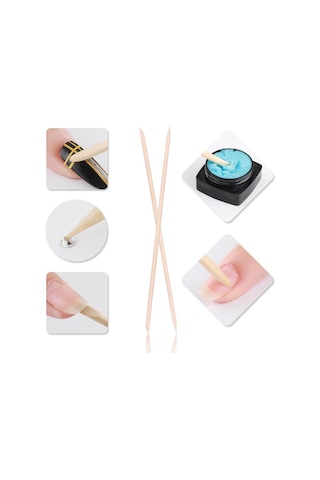 Koodmax Tırnak Eti İtici ve Nail Art Tırnak Süsleme Manikür Çubuğu
