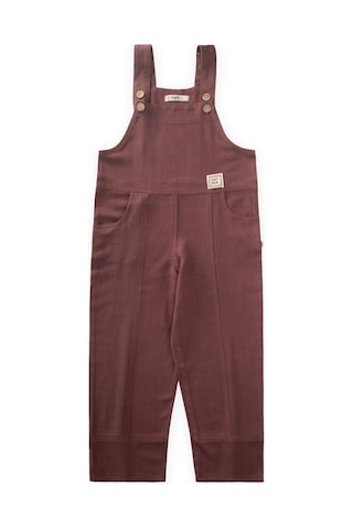 Cigit Bol Paça Keten Salopet 2-7 Yaş Mürdüm Mürdüm