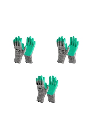 Mafel Mf 080 Lateks Kaplı Yeşil Camcı Eldiven No:10 Xl - 3 Adet Paket
