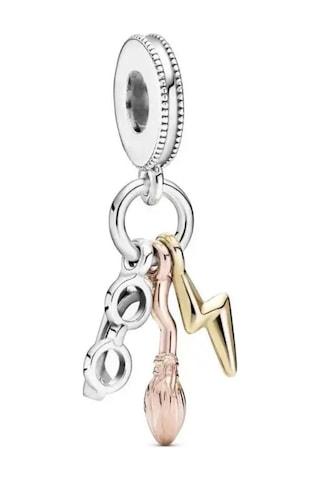 Harry Potter Gözlük , Şimşek , Nimbus 2000 Charm Gümüş Kaplama