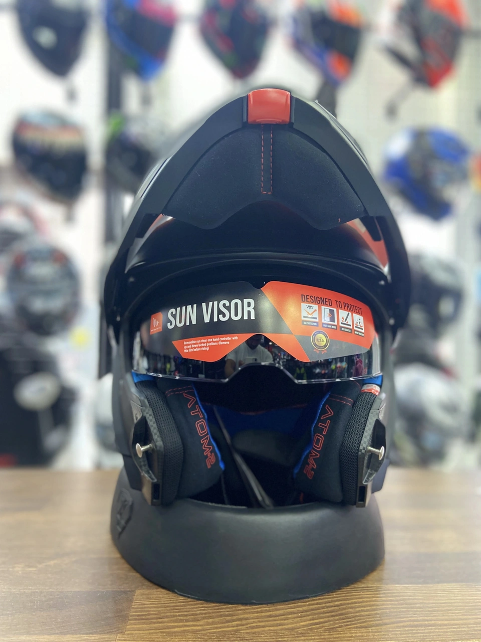 Mt Helmets Atom 2 SV Çene Açılır Kask Yeni Sezon Mat Siyah