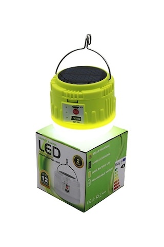 Usb - Solar Şarjlı Askılı Kamp Lambası - Powerbank Çok renkli