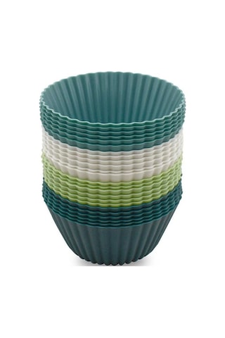 Kangvka 24 Adet Fda Onaylı Silikon Muffin Kuvveti - Yemek Dereceli, Porselensiz, Mikrodalga Uyumlu, Yeniden Kullanılabilir Fırın Kapsülleri Diğer