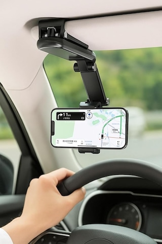 Güneşlik Üzerine Takılan, 1080 Döner Ayarlı, Araç Telefon Tutucu, Universal Evrensel Cep Telefonu Standı, Pasl Diğer