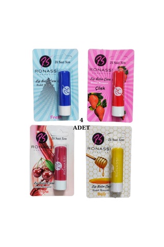 Rs Ronassi Dudak Koruyucu Ve Parlatıcısı Fresh Çilek Vişne Ve Ballı 4 Lü Set 00