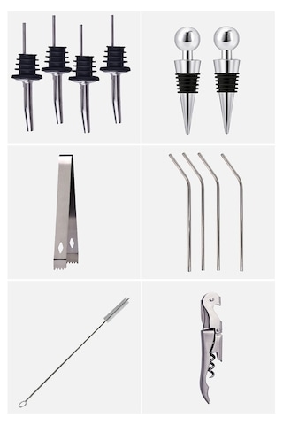 Novahub Tcherchi Paslanmaz Çelik Kokteyl Seti - Gümüş, Lüks Tasarım