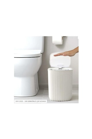 Sensörlü 12lt Çöp Kovası Oky-1525 199 Beyaz