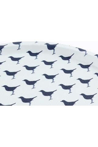 Madame Coco Rêve Bleu Oiseau Yuvarlak Tepsi 1kteps182836,5x36,5x2cm-std