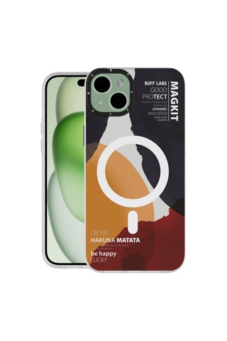 BuffiPhone Uyumlu 15 Magkit Desenli Kılıf