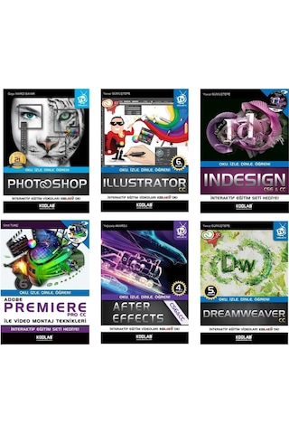 Adobe Grafik Tasarım Uzmanlığı Seti-6 Kitap Takım- Kodlab