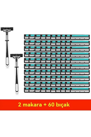 Bıçak Tıraş Makinesi Tıraş Makinesi Paslanmaz Çelik Manuel Kafa Erkek Vintage Sakal Bıçağı Sakal Bıçağı Sakal Bıçağı Elektrikli Değiştirme Ithal Çift Katmanlı 2 Bıçak Tutucu 60 Bıçak