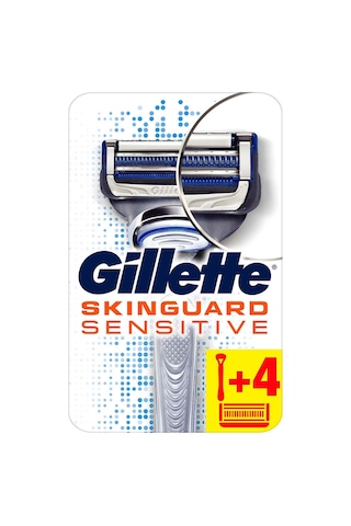 Gillette Skinguard Tıraş Makinesi + 4'lü Yedek Tıraş Bıçağı