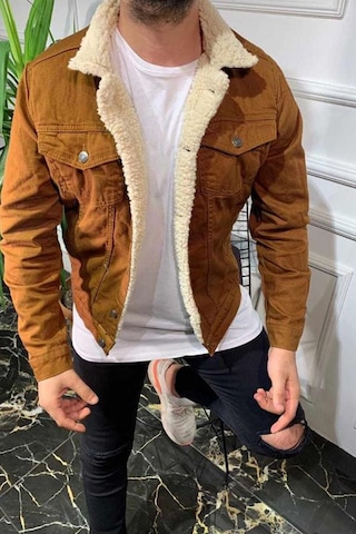 Alaska The Last Frontier R.lion Kürklü Kot Mont Premium Denim -- Açık Camel-- Açık Camel