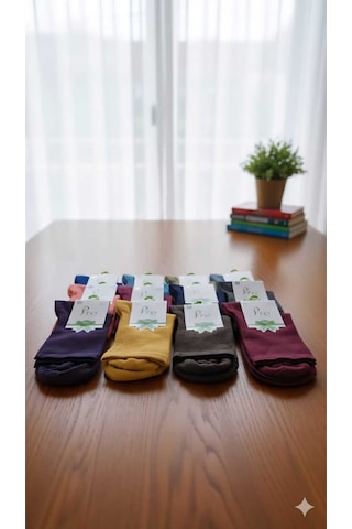 Bambu Çorap, 12 Li Set Asorti Ve Siyah Set Asorti