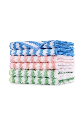 6 Adet Süper Emici Mikrofiber Temizlik Bezi - 25x25 Cm Açık Bej