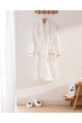Madame Coco Marty Kimono Unisex Bornoz/terlik Seti Born0000000019beyaz