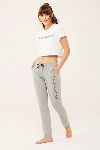U.S. Polo Assn. Kadın Gri Melanj Pijama Altı 16601