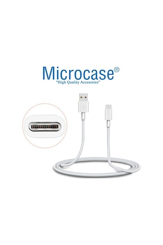 Microcase Type-C Usb Şarj Ve Data Kablosu - 3 Metre Beyaz