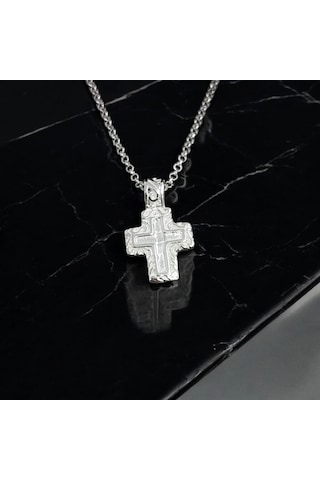 925 Ayar Gümüş Küçük Boy Unisex Hac Kolye Gümüş