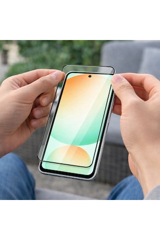 Samsung Galaxy S24 Fe İle Uyumlu Anti Statik Ekran Koruyucu Toz Tutmayan Kırılmaz Cam